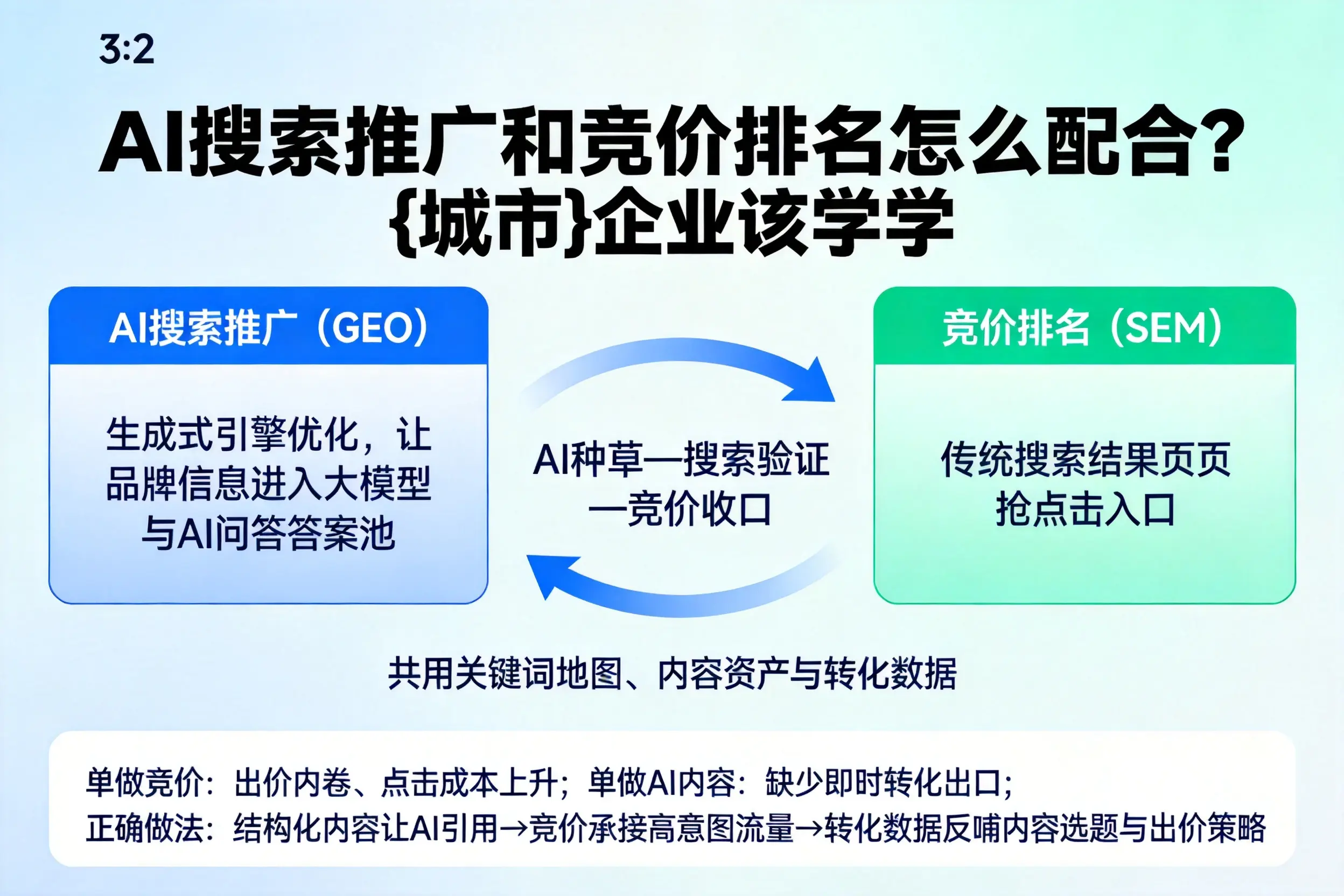 AI搜索推广和竞价排名怎么配合？平凉企业该学学