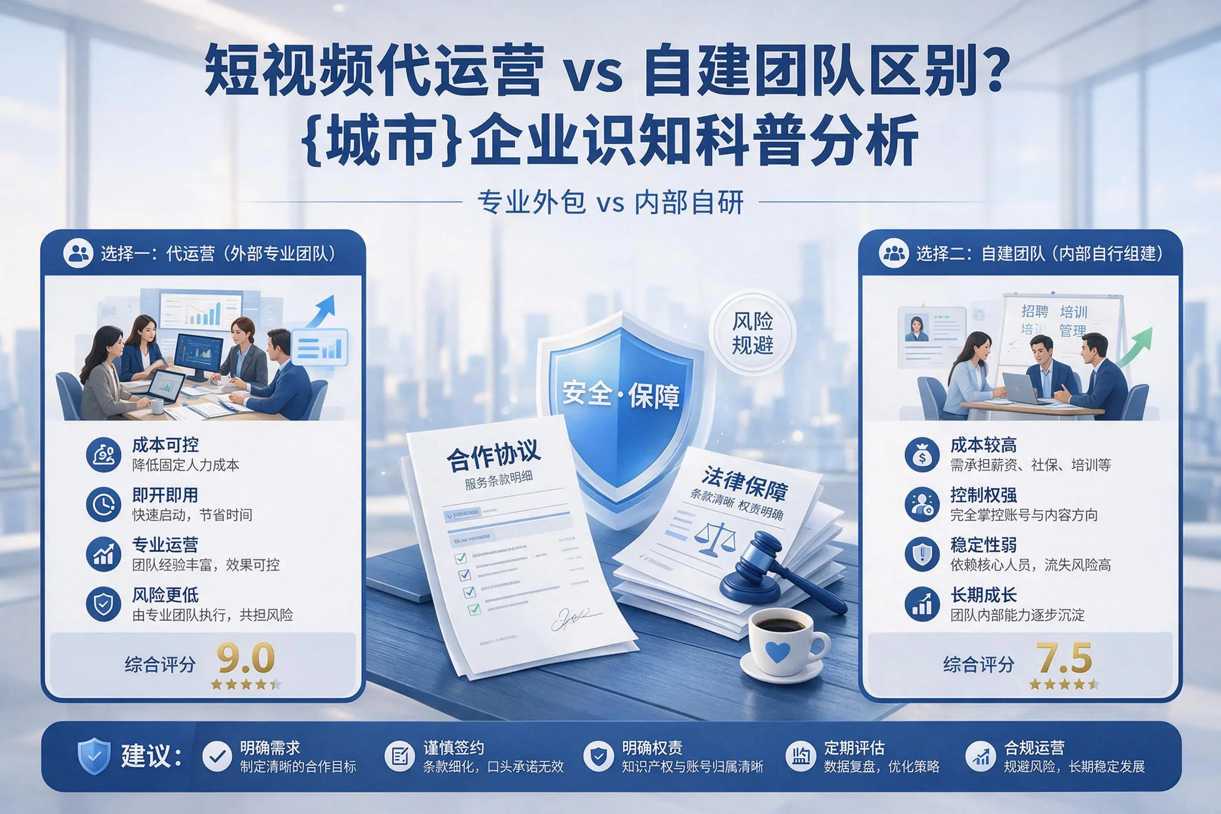 短视频代运营与自建团队区别？平凉企业认知科普分析