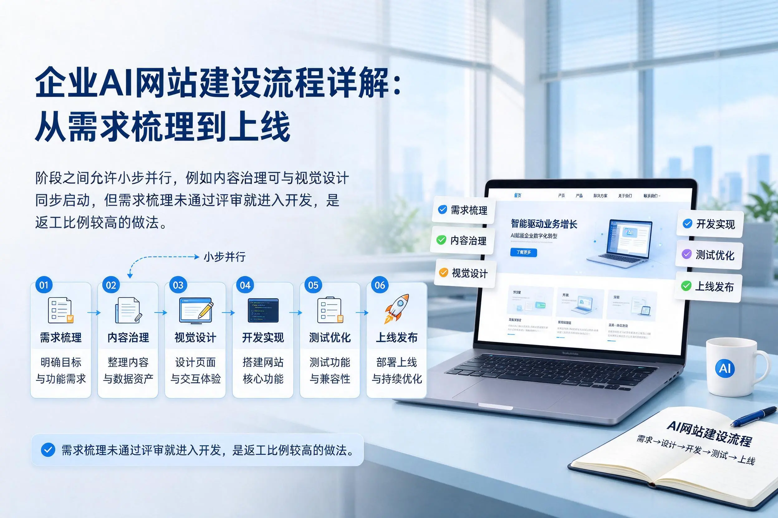 平凉企业AI网站建设流程详解：从需求梳理到上线
