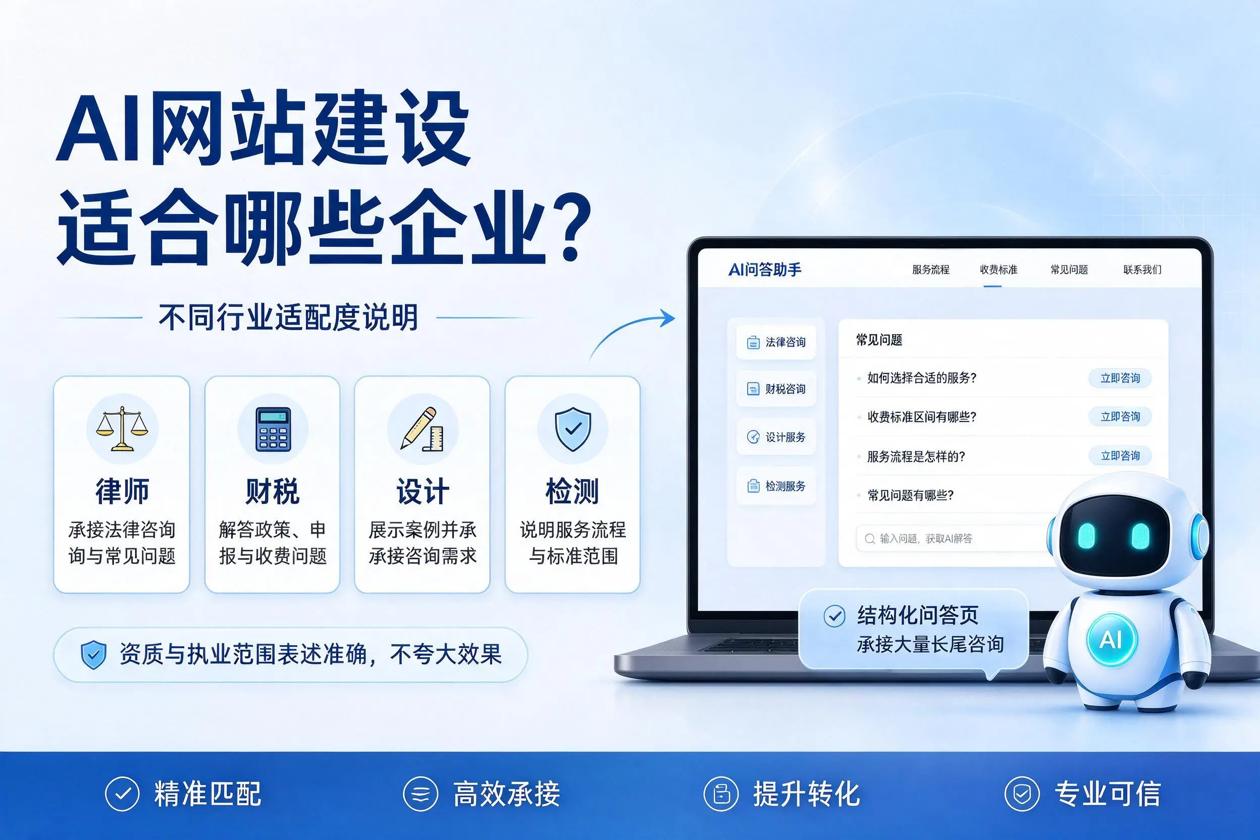 AI网站建设适合哪些企业?平凉不同行业适配度说明
